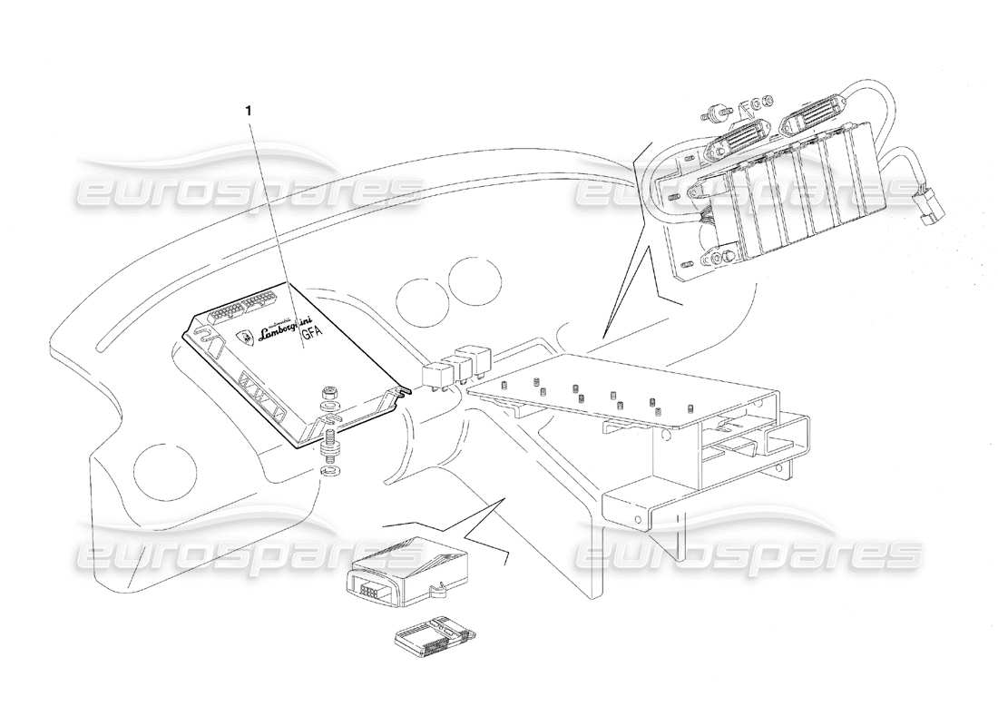 lamborghini diablo sv (1997) diagrama de piezas del sistema eléctrico (válido para japón: 1997 de marzo)