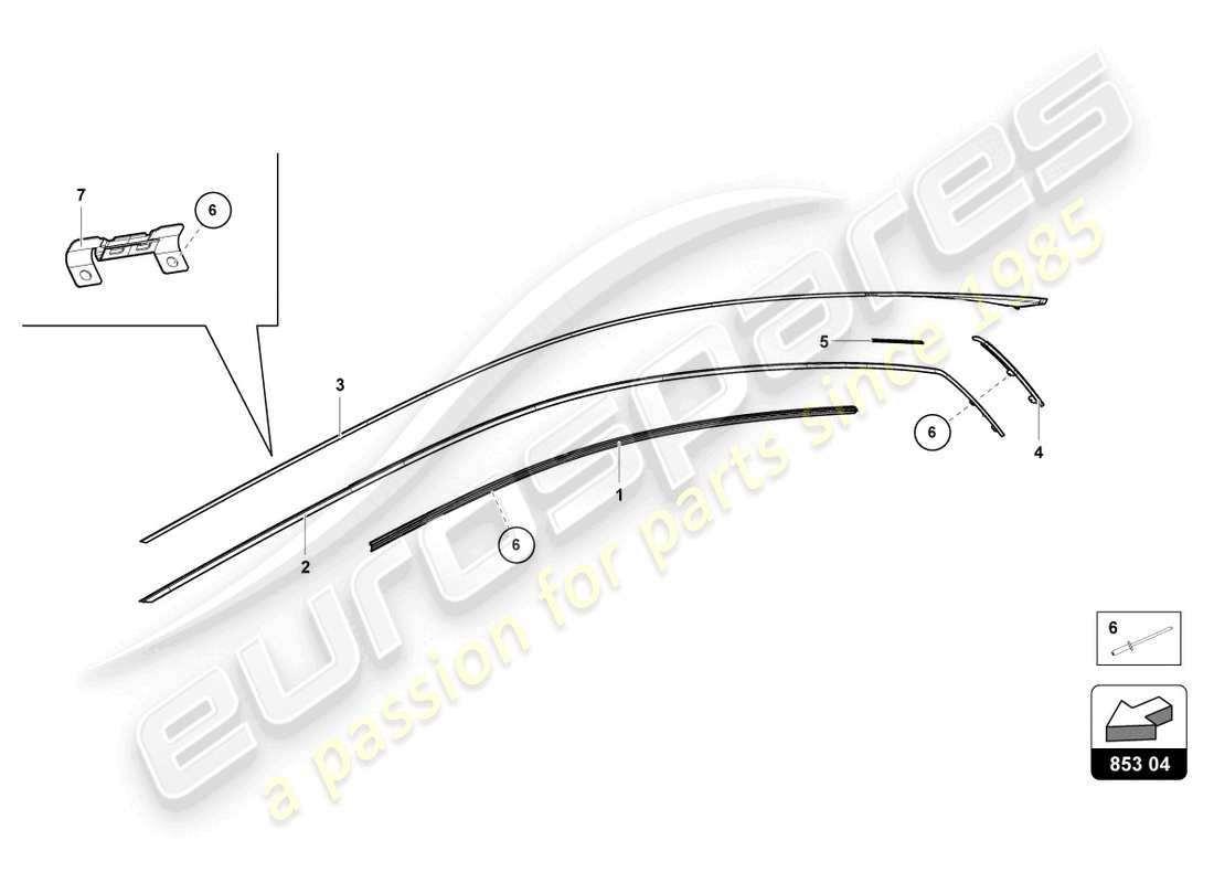 lamborghini sto (2021) molduras diagrama de piezas