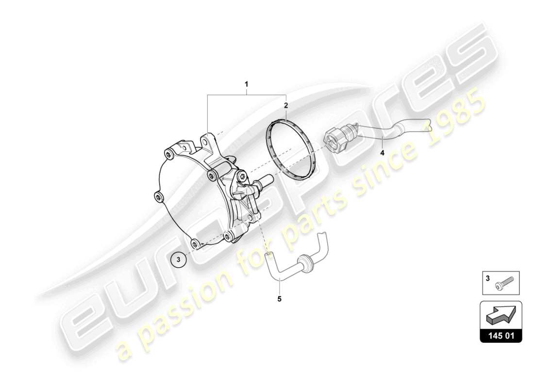 lamborghini urus performante (2024) diagrama de piezas de la bomba de vacío