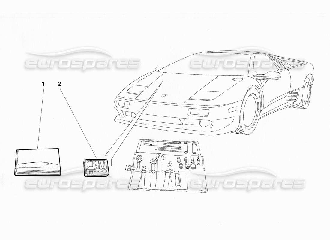 lamborghini diablo (1991) accesorios (válido para la versión de ee. uu.: 1991 de septiembre) diagrama de piezas