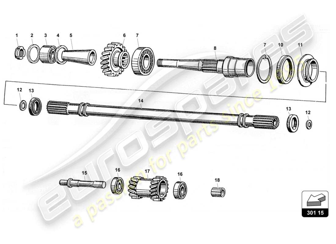 lamborghini countach 25th anniversary (1989) eje - rm diagrama de piezas