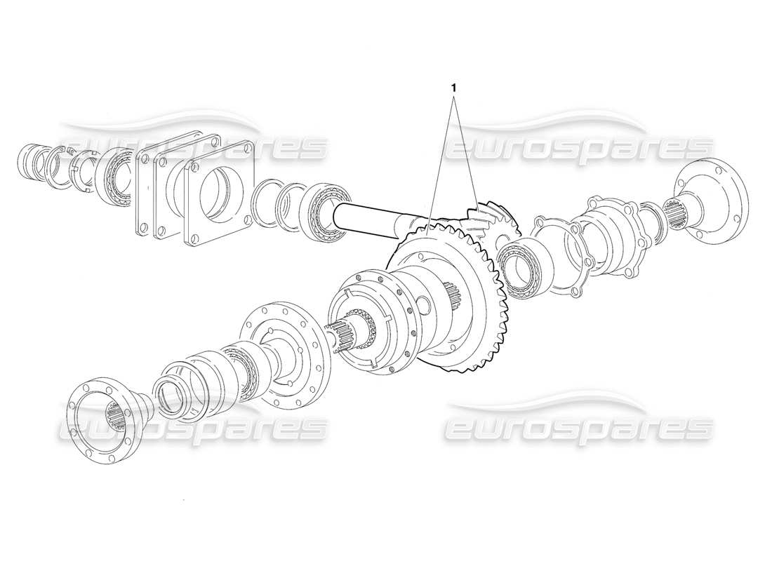 lamborghini diablo sv (1997) diagrama de piezas del diferencial (válido para canadá: 1997 de marzo)