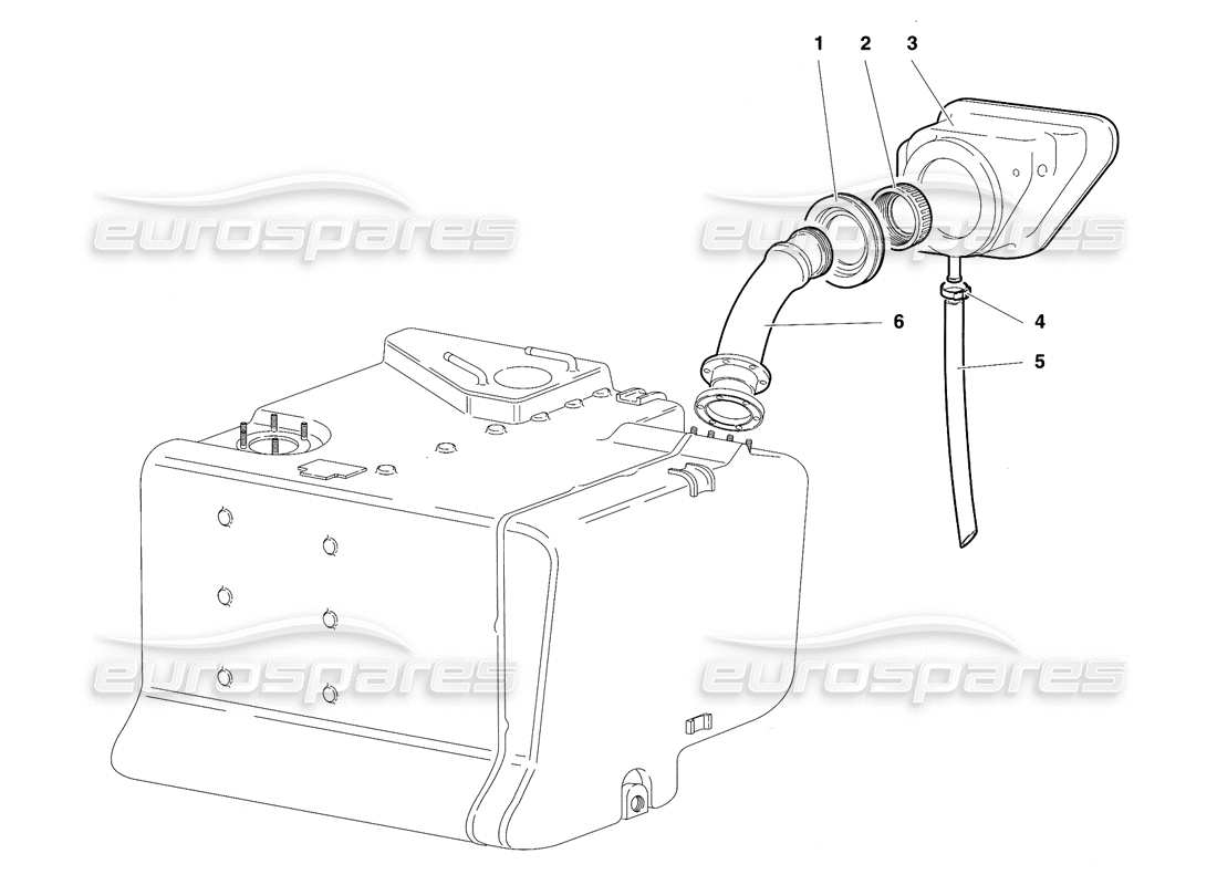 lamborghini diablo se30 (1995) diagrama de piezas del sistema de combustible (válido para ee. uu., 1995 de enero)