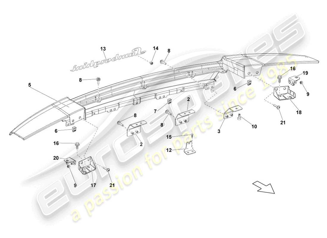 lamborghini lp550-2 spyder (2011) recortar diagrama de piezas