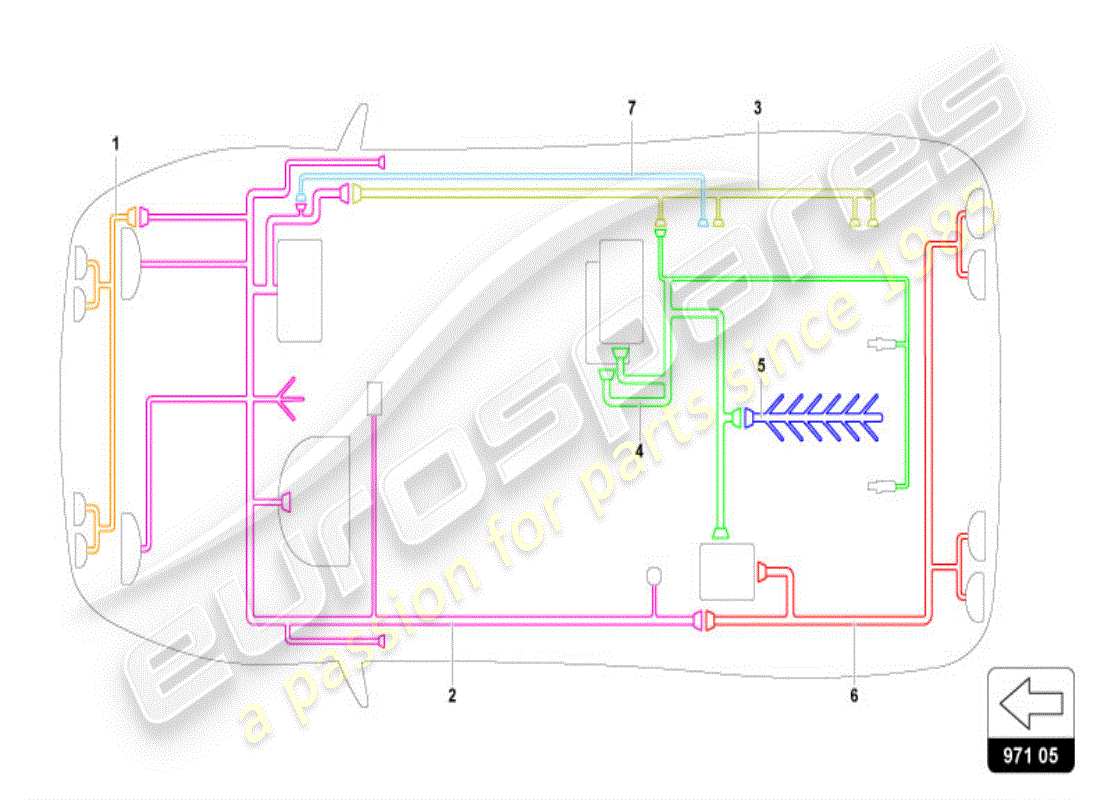 lamborghini diablo vt (1997) electricidad diagrama de piezas