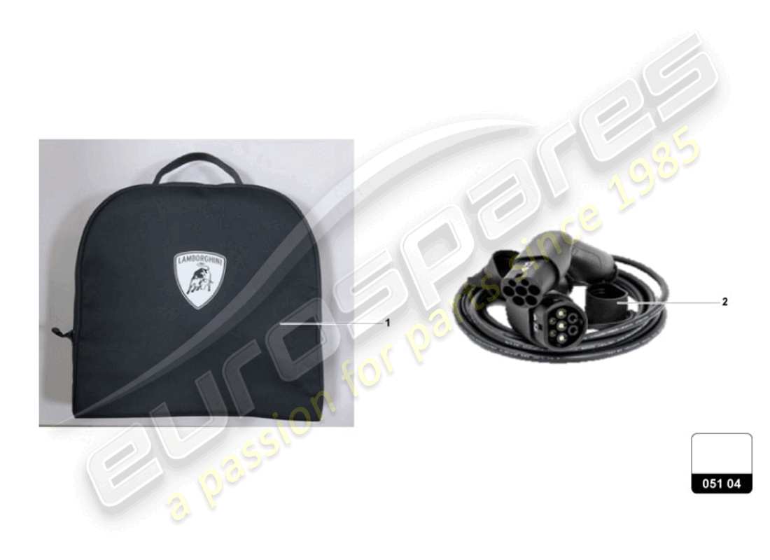 lamborghini revuelto coupe (accessories) bolsa para cable de carga diagrama de piezas