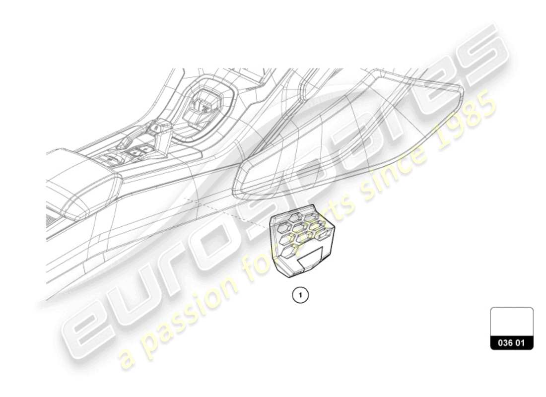 lamborghini revuelto coupe (accessories) soporte para teléfono diagrama de piezas