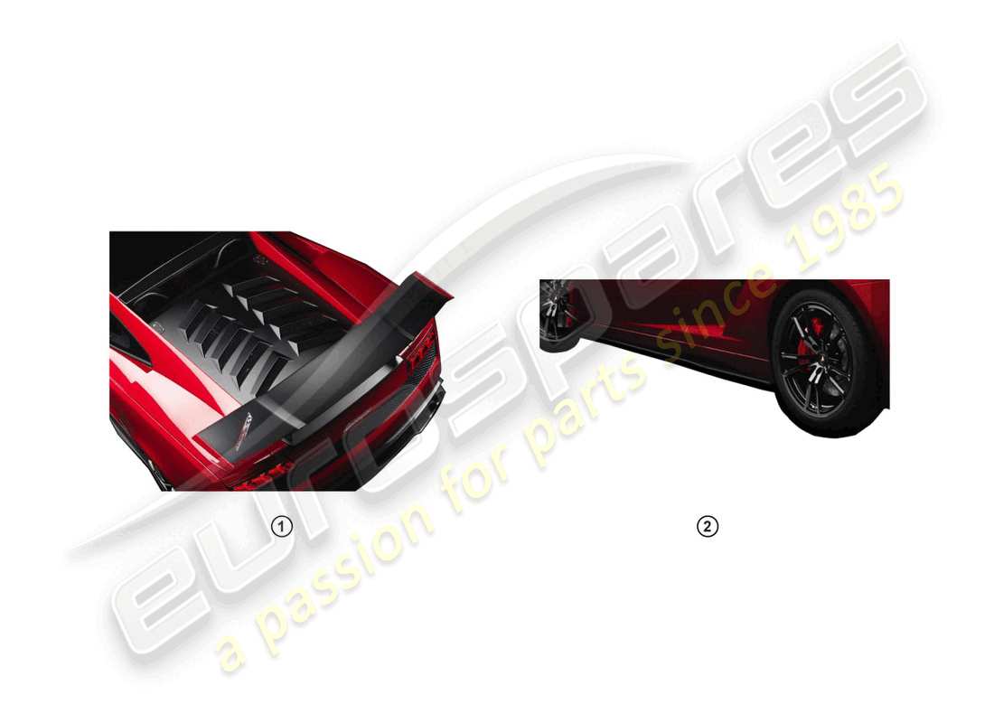 lamborghini lp570-4 sl (accessories) diagrama de piezas del kit de renovación