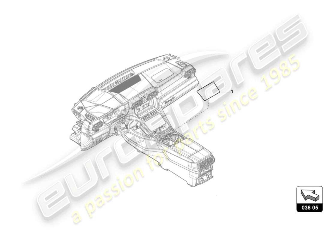 lamborghini urus performante (accessories) protección contra impactos diagrama de piezas