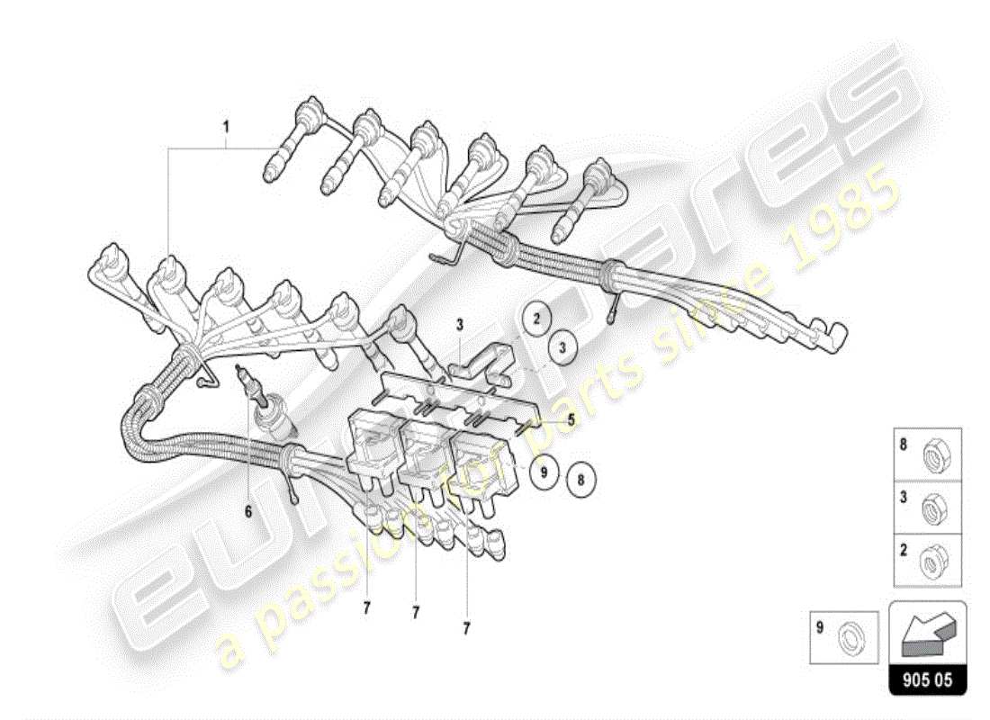 lamborghini diablo vt (1996) sistema de encendido estático diagrama de piezas
