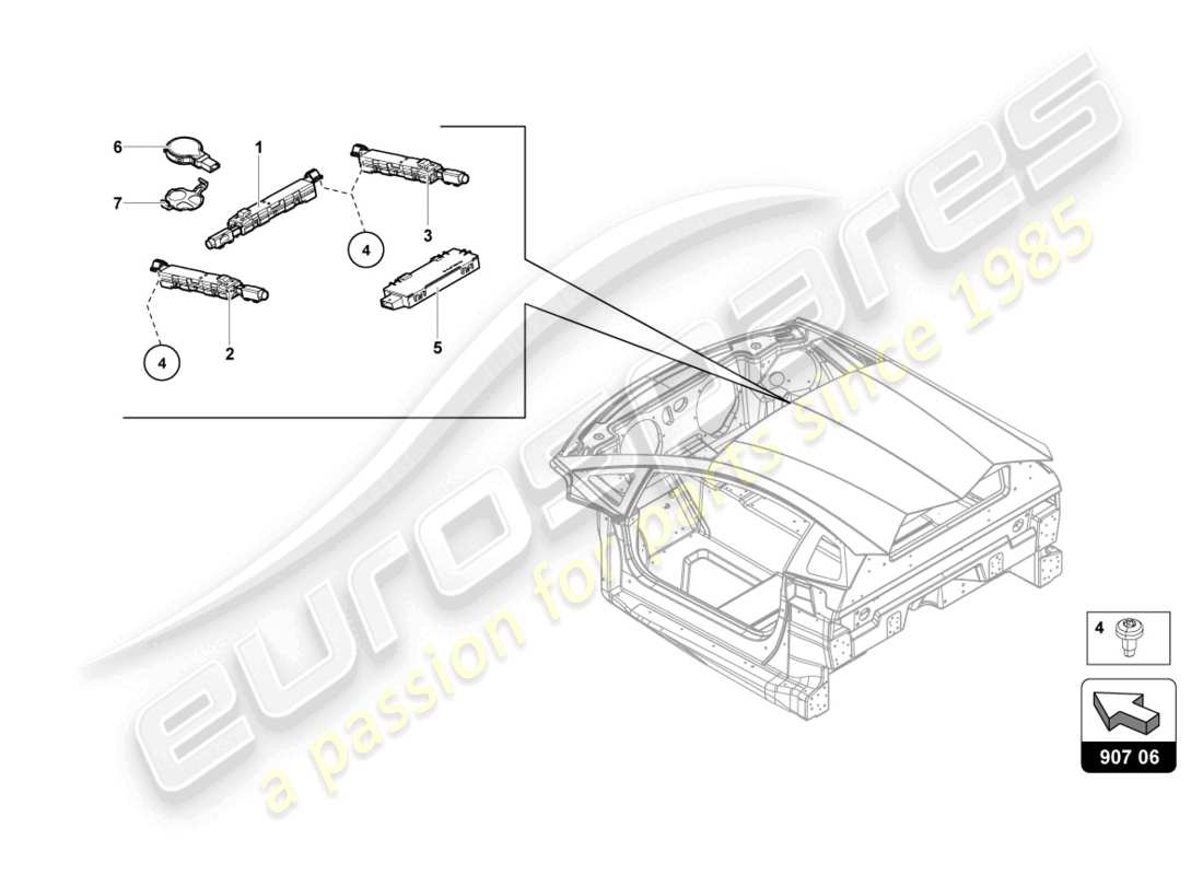 lamborghini ultimae (2022) diagrama de pieza aérea