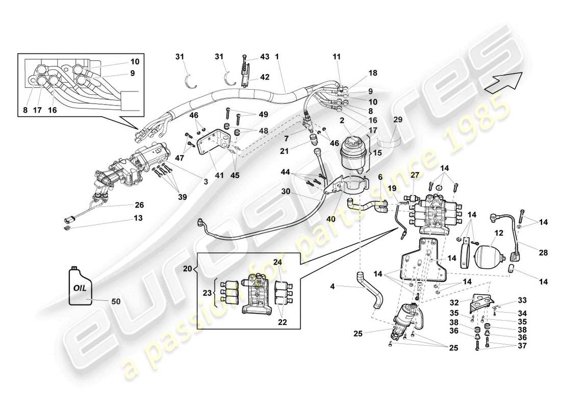 lamborghini gallardo spyder (2007) unidad de interruptor diagrama de piezas
