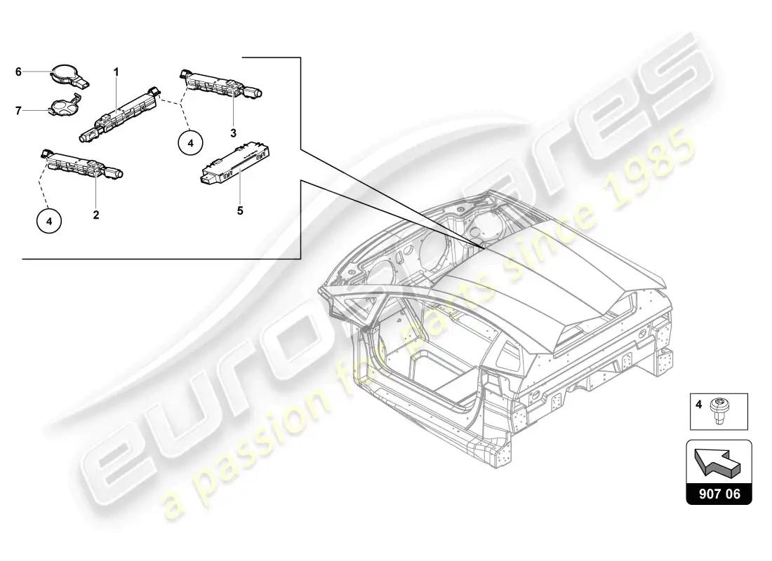 lamborghini lp720-4 coupe 50 (2014) aéreo diagrama de piezas