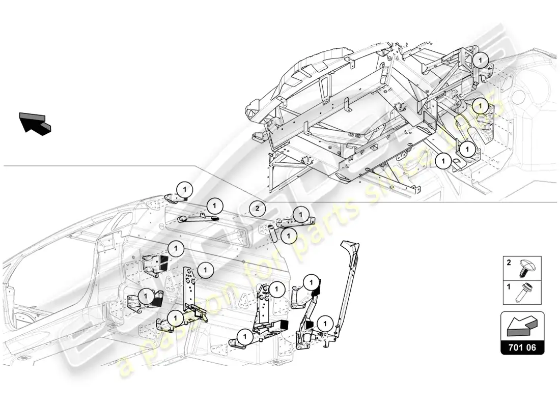 lamborghini lp720-4 coupe 50 (2014) diagrama de piezas de sujetadores