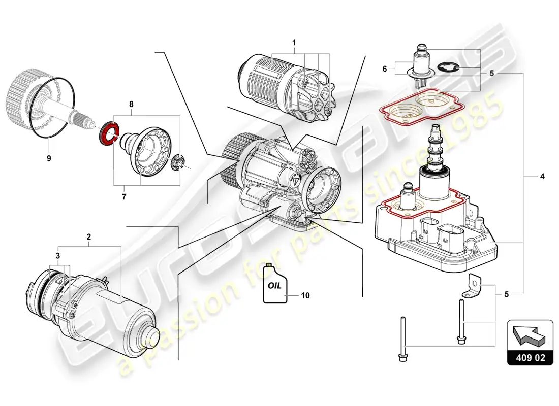 lamborghini lp720-4 coupe 50 (2014) diagrama de piezas del filtro de aceite