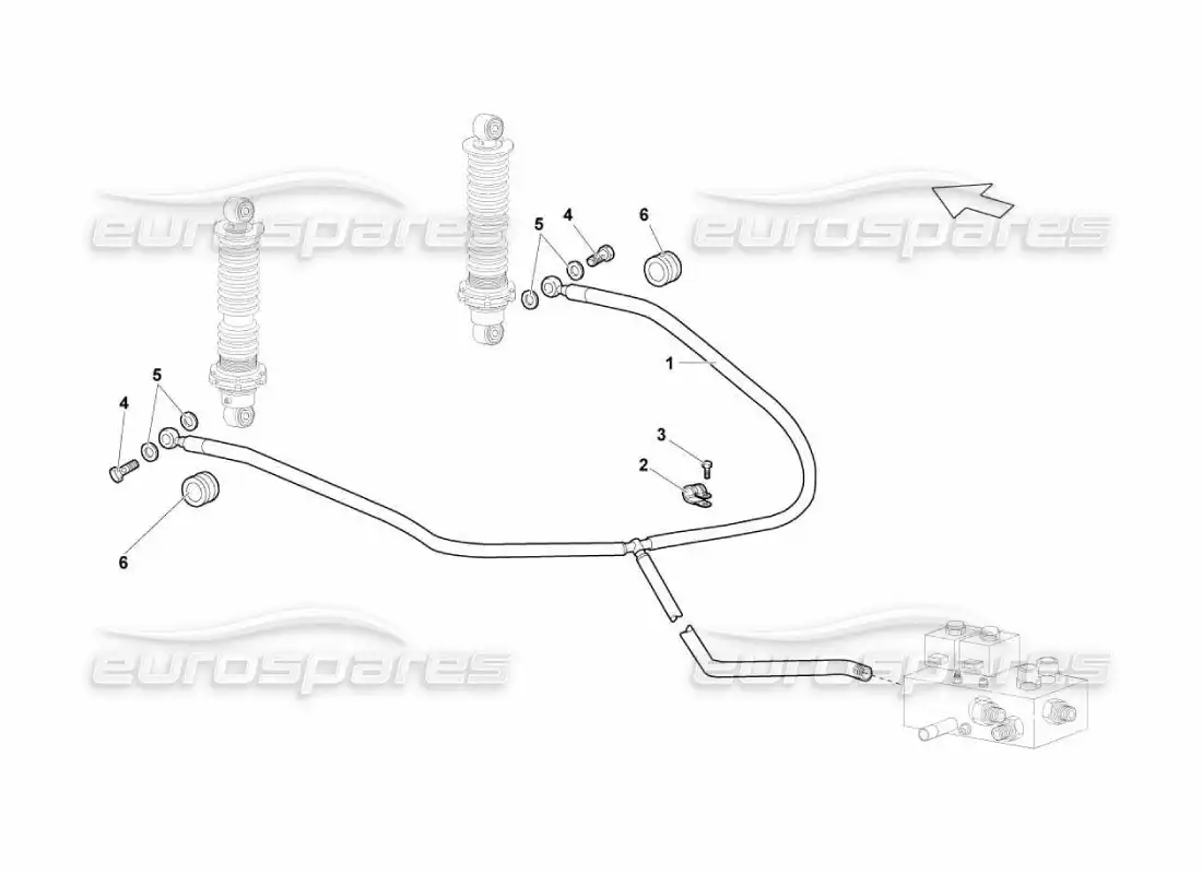 lamborghini murcielago lp670 sistema de elevación diagrama de piezas