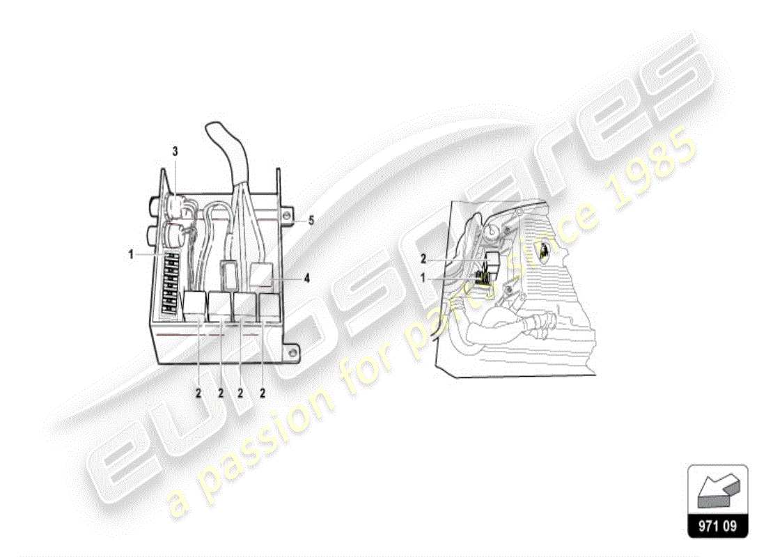 lamborghini diablo vt (1995) diagrama de piezas de fusibles