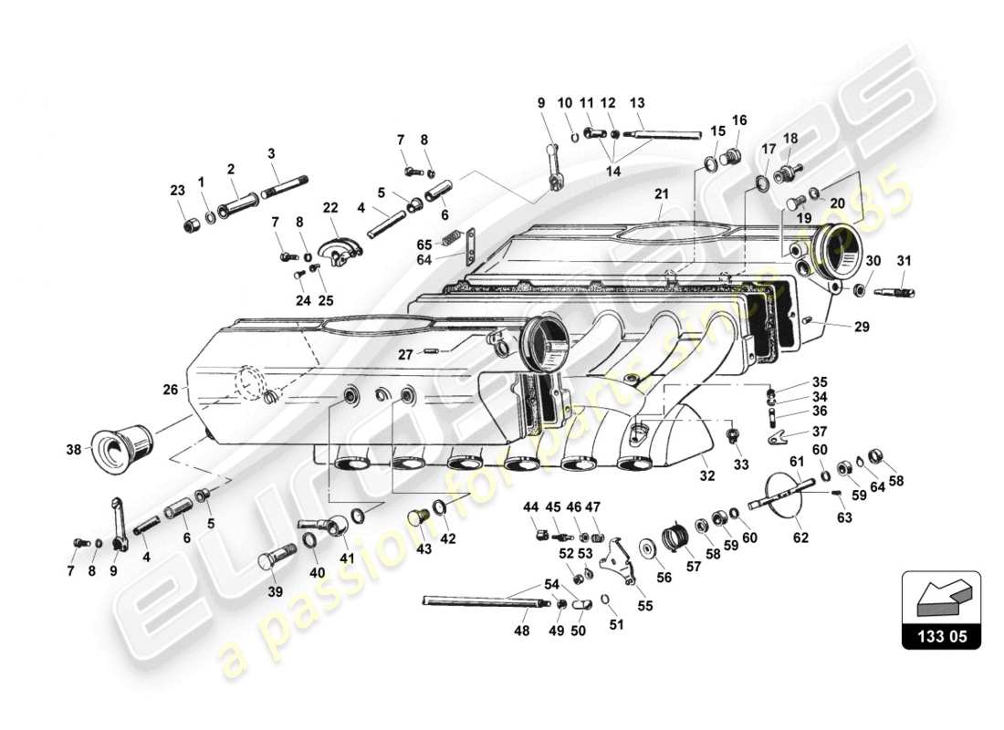 lamborghini countach 25th anniversary (1989) diagrama de piezas del sistema de combustible