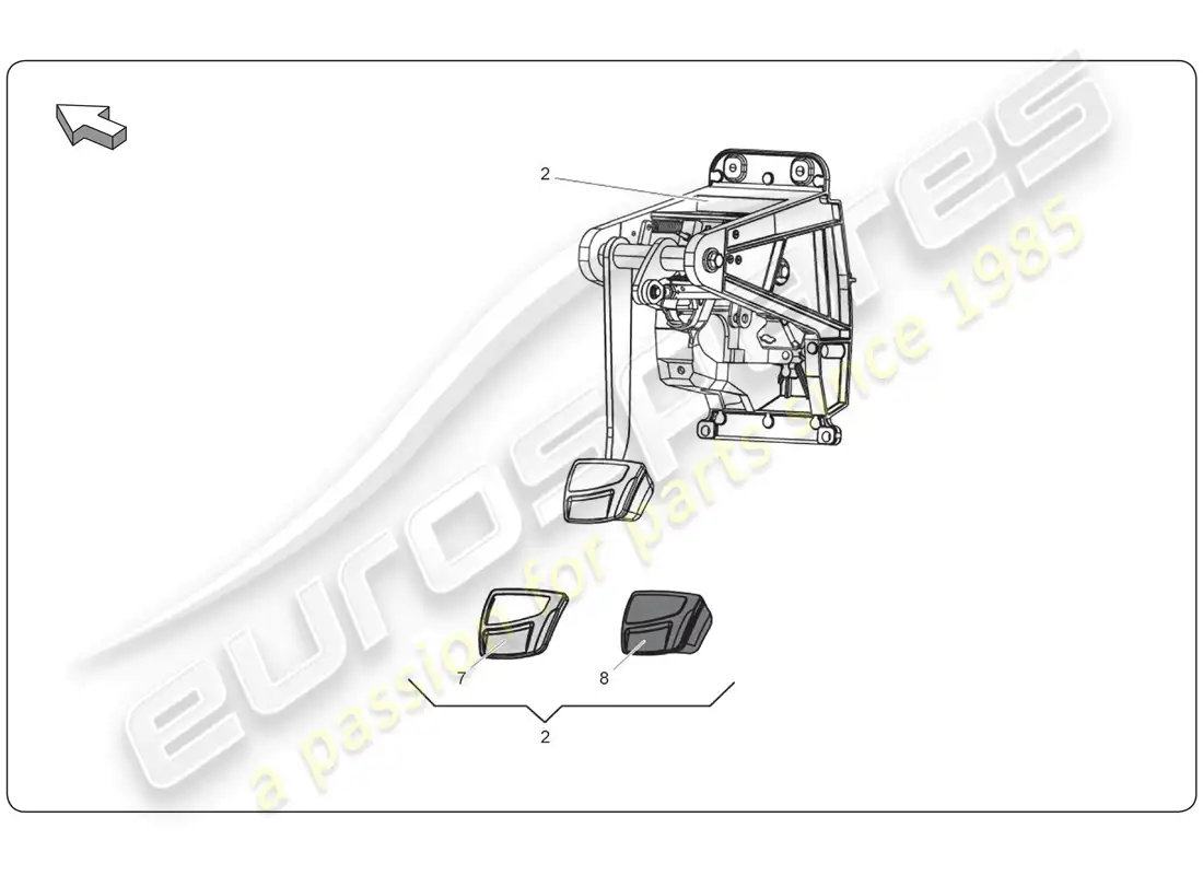 lamborghini super trofeo (2009-2014) pedal diagrama de piezas