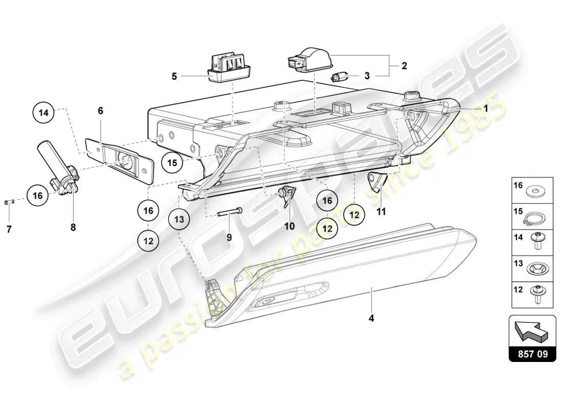 lamborghini lp720-4 coupe 50 (2014) guantera diagrama de piezas