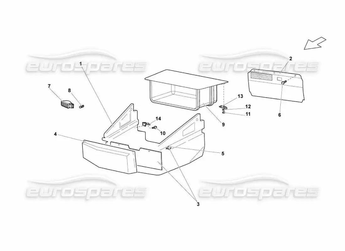 lamborghini murcielago lp670 cubierta diagrama de piezas