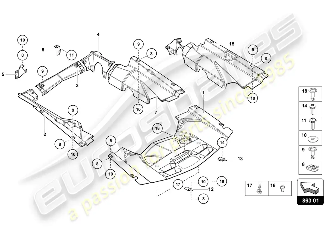 lamborghini lp720-4 coupe 50 (2014) cubiertas diagrama de piezas