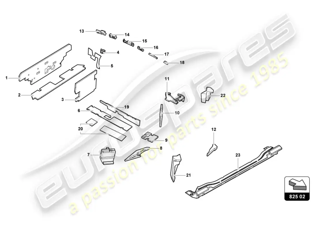 lamborghini lp610-4 avio (2017) mojadura diagrama de piezas