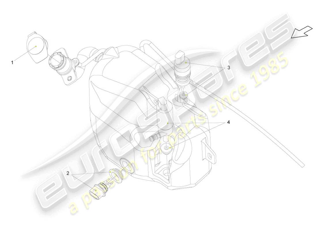 lamborghini lp570-4 sl (2010) diagrama de piezas del transmisor de nivel de agua
