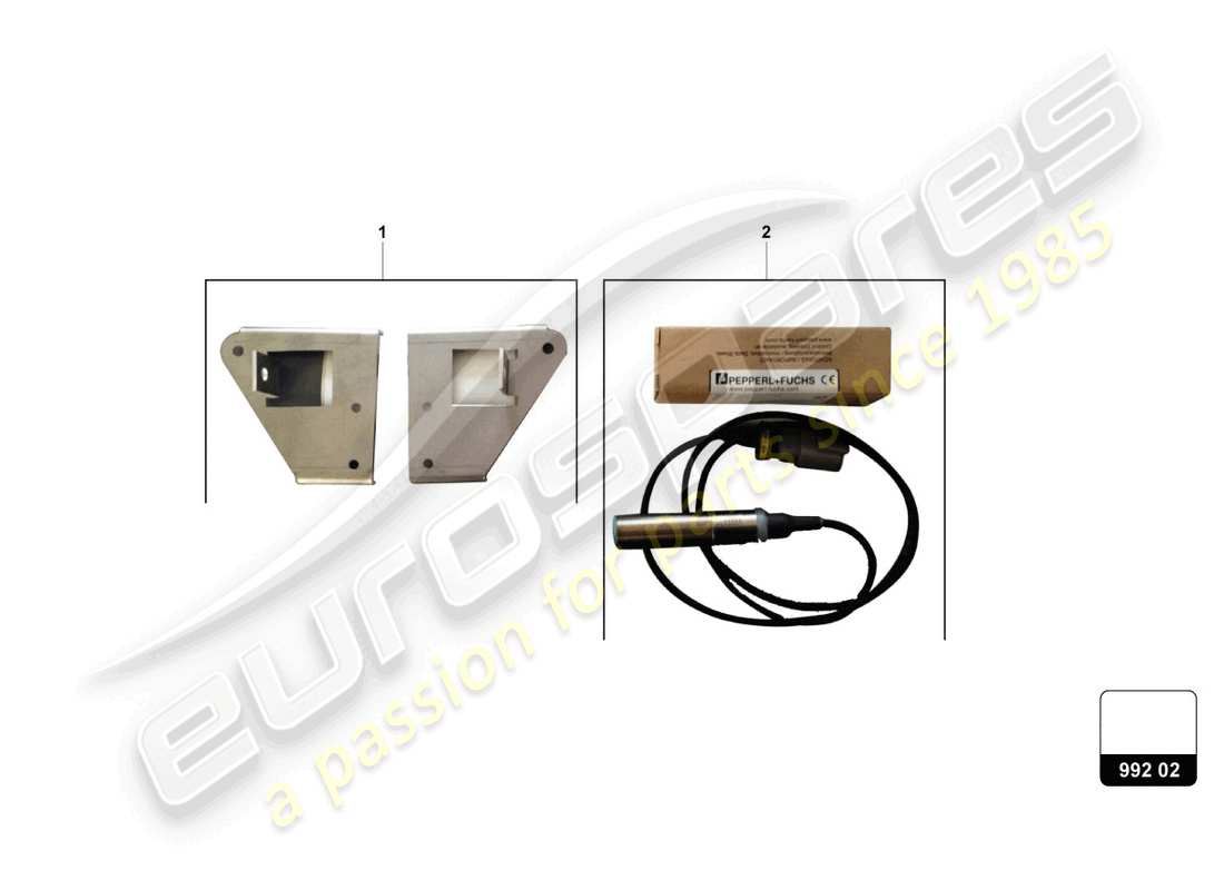 lamborghini super trofeo evo 2 (2022) kit de sensores de altura diagrama de piezas