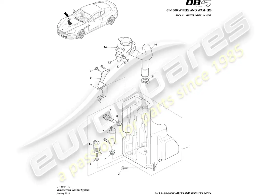 aston martin dbs (2013)  diagrama de piezas