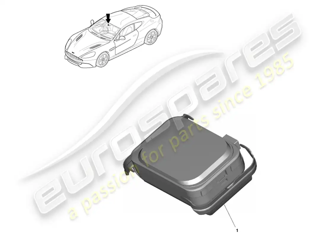 aston martin vanquish (2014) sensor de lluvia y luz diurna diagrama de piezas