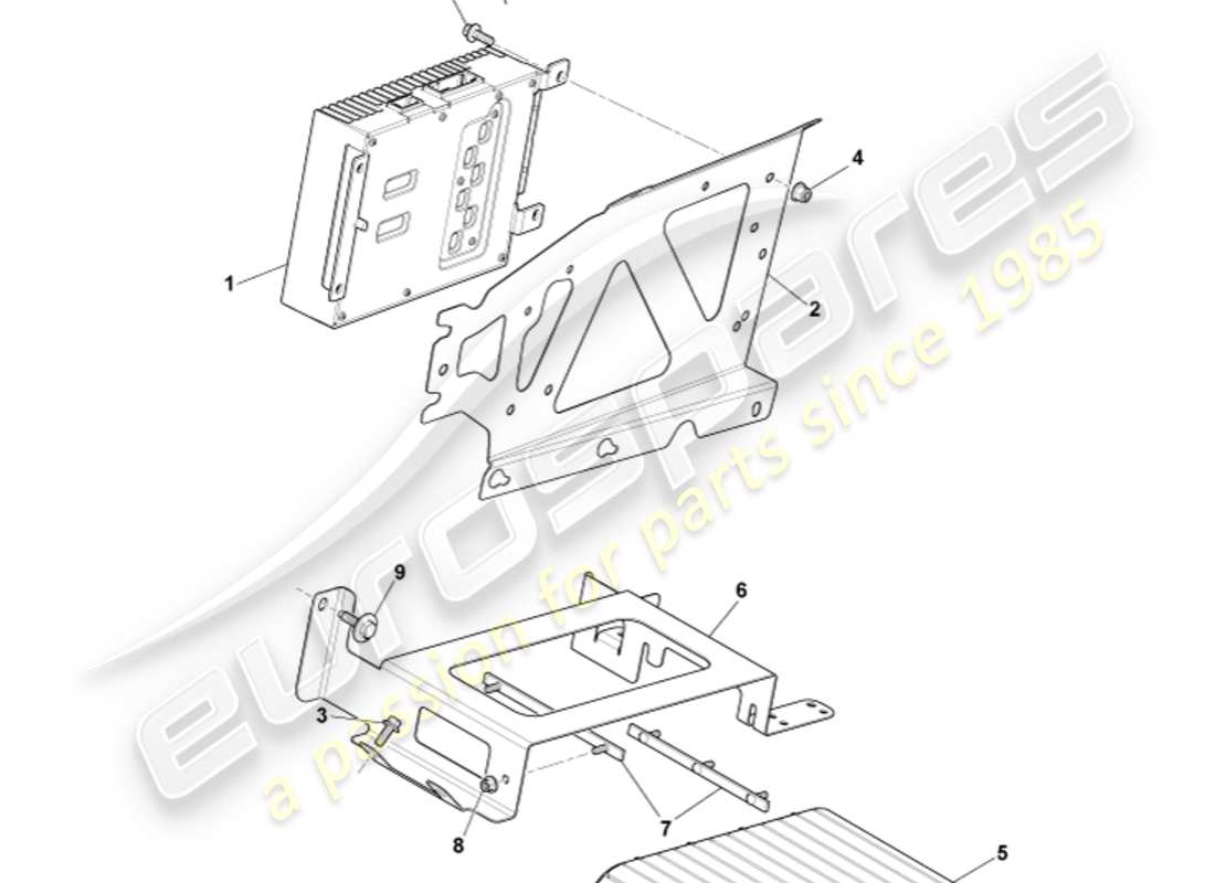 aston martin v8 vantage (2010) amplificadores b&o, diagrama de piezas del cupé