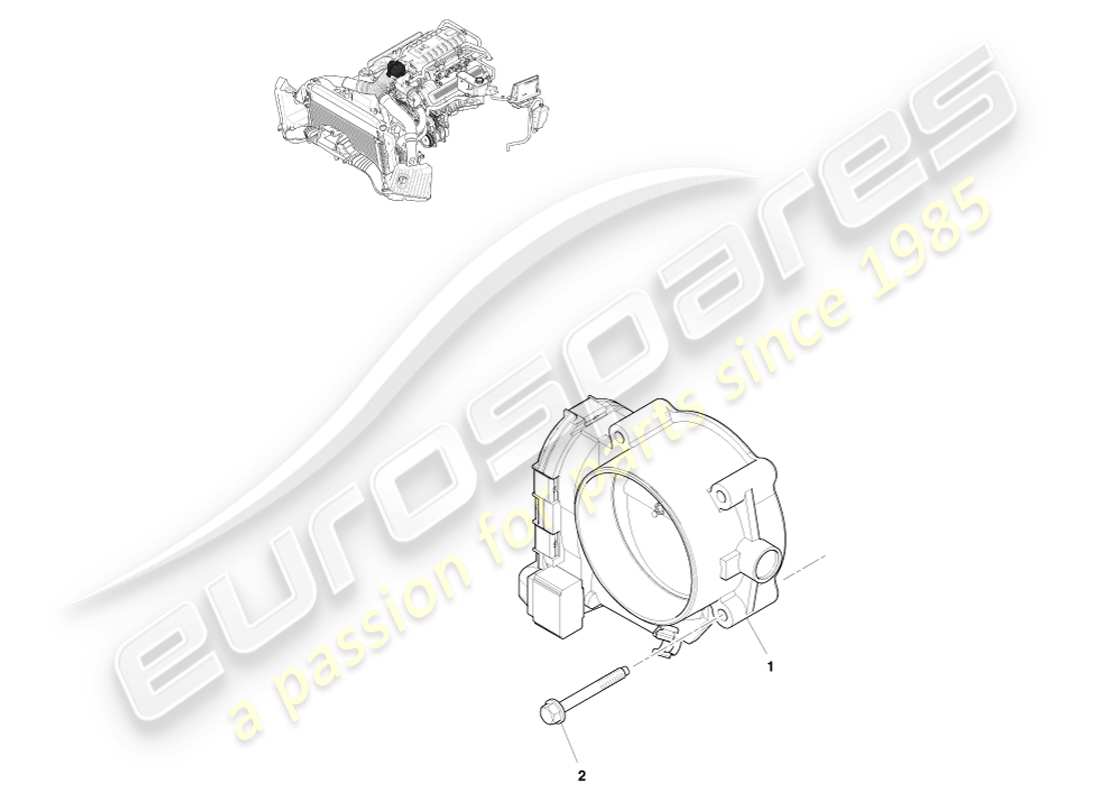 aston martin v8 vantage (2005) diagrama de piezas del control del acelerador