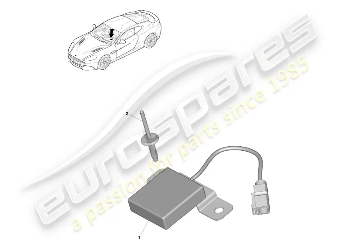 aston martin vanquish (2013) antena wifi diagrama de piezas