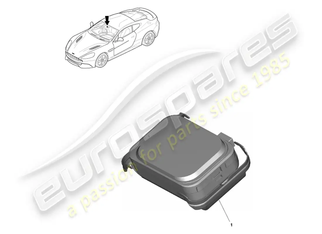 aston martin vanquish (2013) sensor de lluvia y luz diurna diagrama de piezas