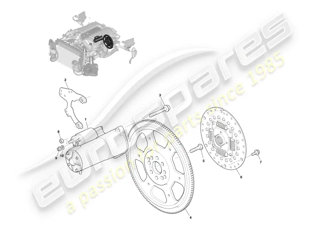 aston martin vanquish (2013) arranque del motor, automático diagrama de piezas