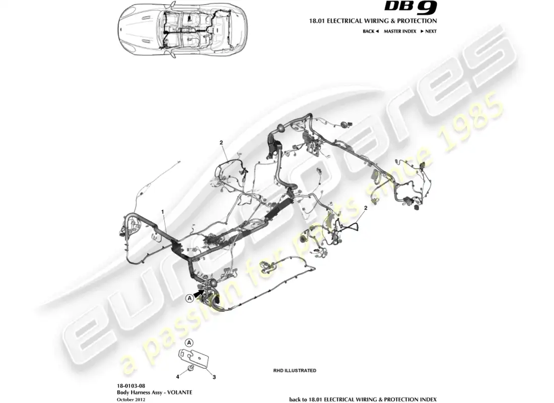 diagrama de pieza que contiene el número de pieza 4g43-14284-ab