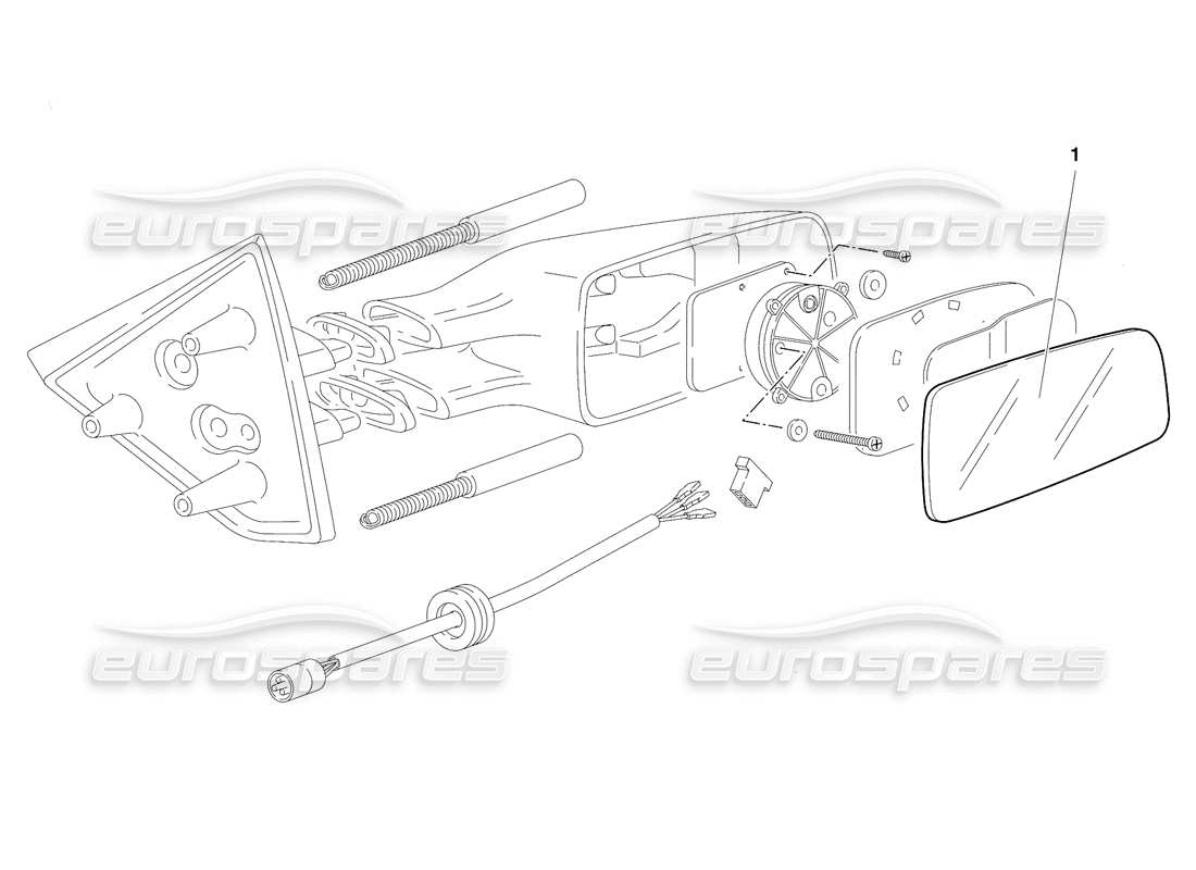 lamborghini diablo se30 (1995) espejos retrovisores externos (válidos para canadá: 1995 de enero) diagrama de piezas