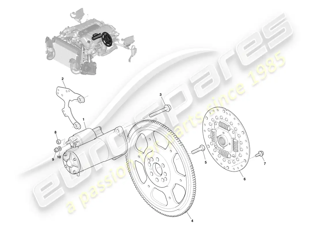 aston martin vanquish (2014) arranque del motor, automático diagrama de piezas