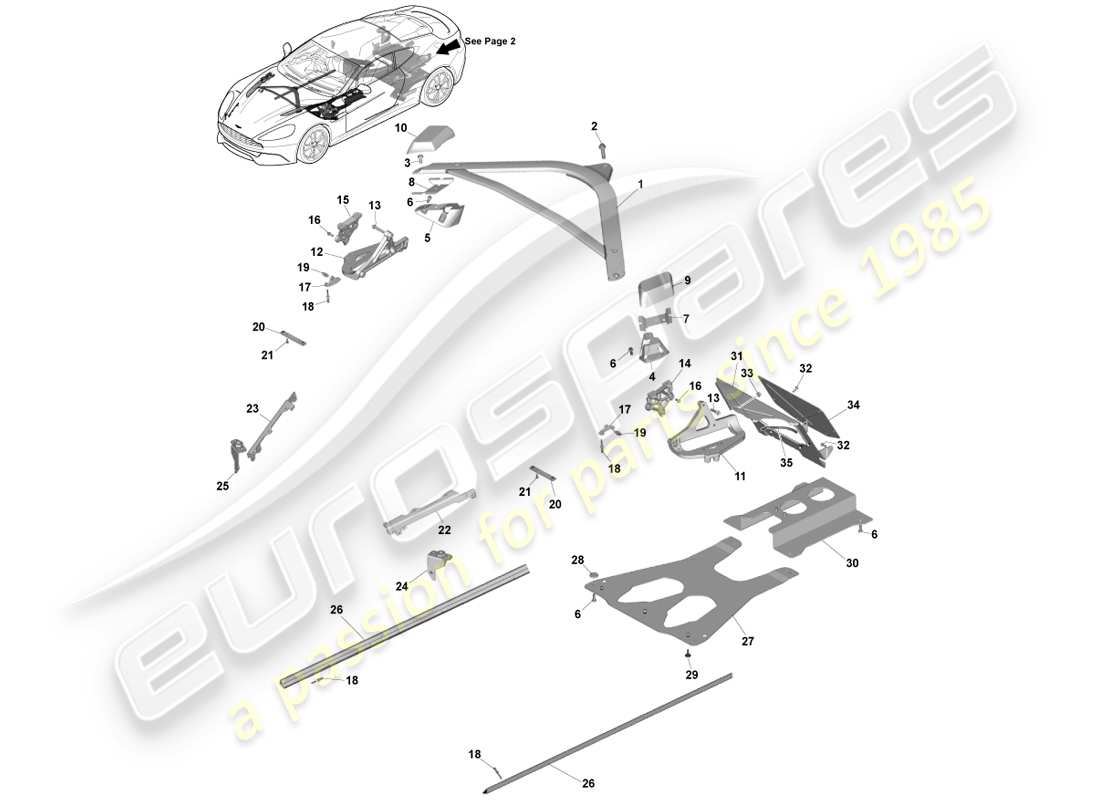 aston martin vanquish (2014) piezas auxiliares, cupé 14.5my, página 1 diagrama de piezas