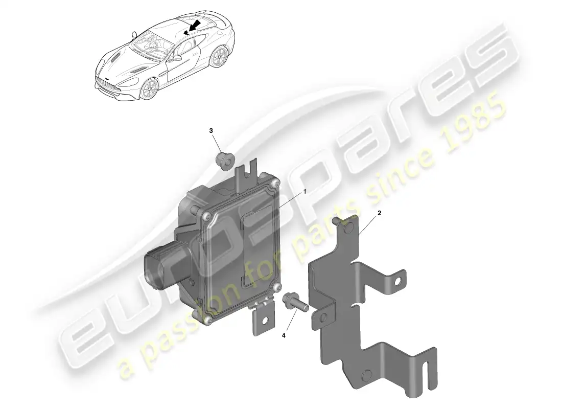 aston martin vanquish (2013) módulo de bomba de combustible diagrama de piezas