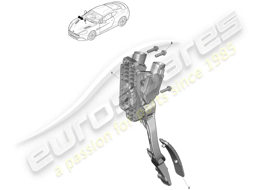 aston martin vanquish (2014) throttle control diagrama de piezas