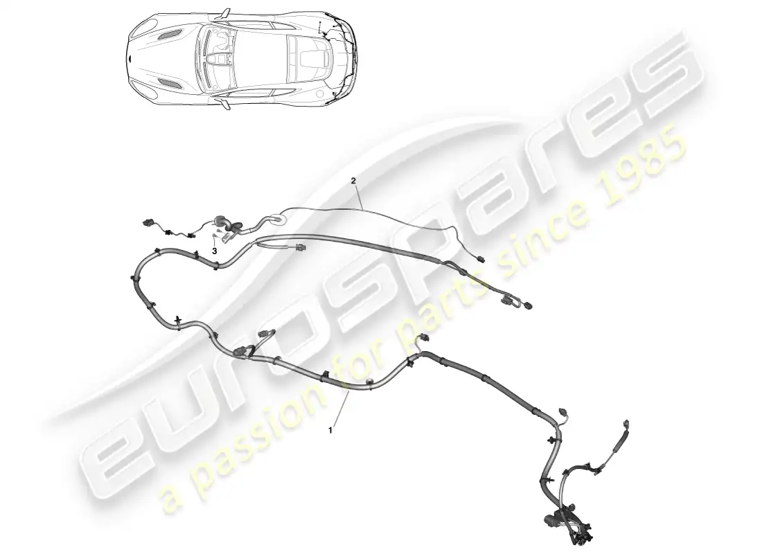 aston martin vanquish (2013) arnés trasero, cupé diagrama de piezas
