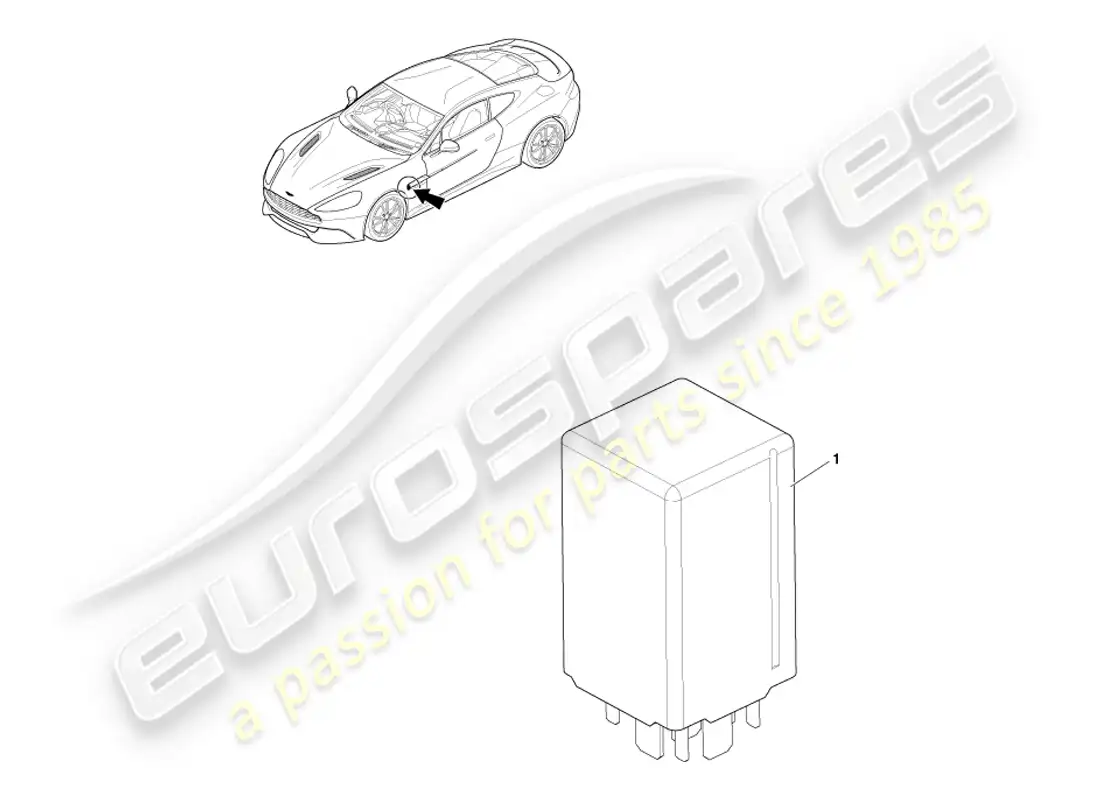 aston martin vanquish (2014) módulo de dirección diagrama de piezas