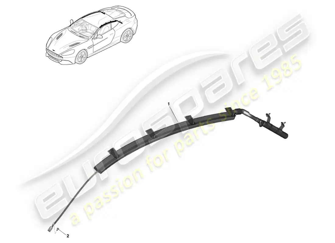 aston martin vanquish (2013) airbag de cortina, cupé diagrama de piezas