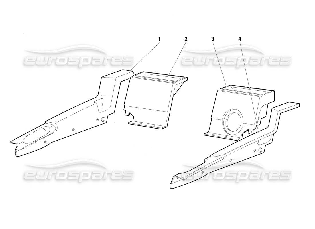 lamborghini diablo (1991) diagrama de piezas del revestimiento del compartimiento de pasajeros (válido para la versión de ee. uu.: 1991 de septiembre)