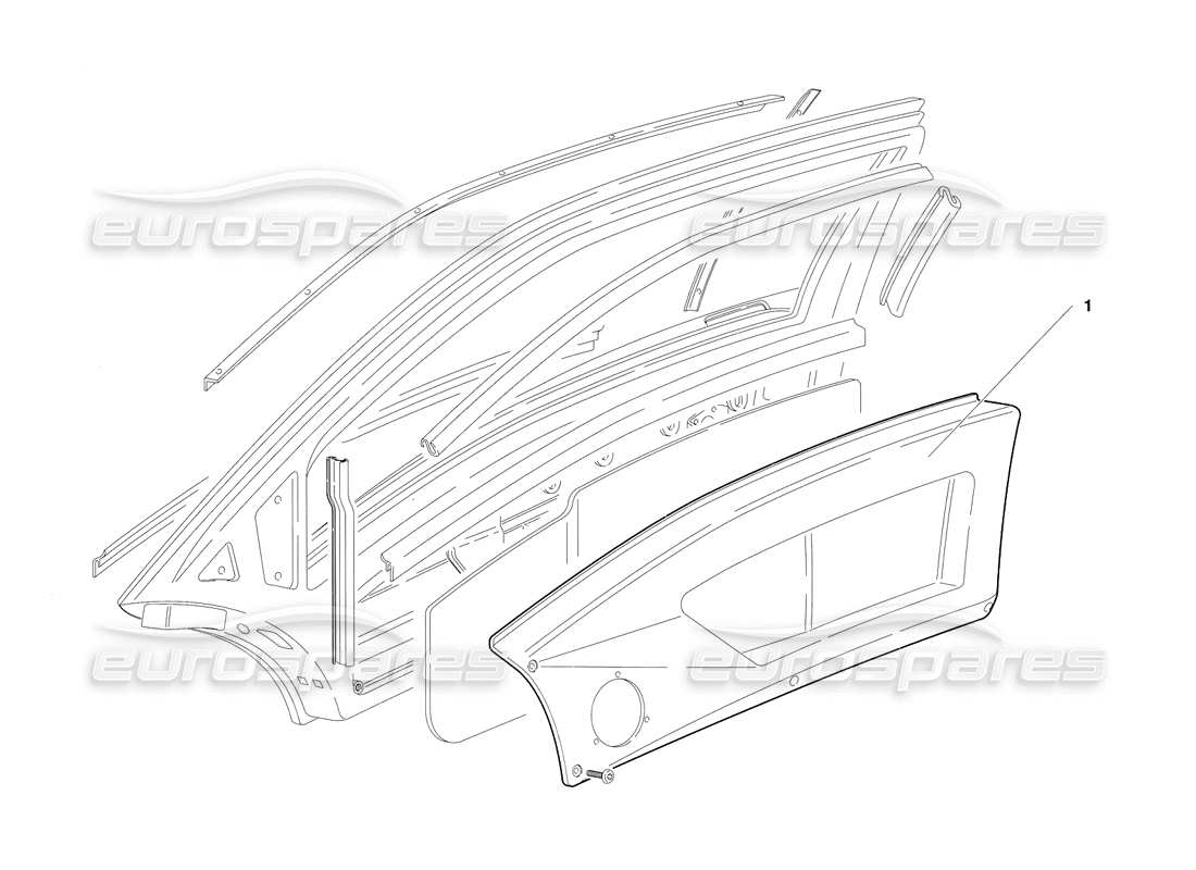 lamborghini diablo sv (1997) puertas (válido para rh d. - marzo 1997) diagrama de piezas