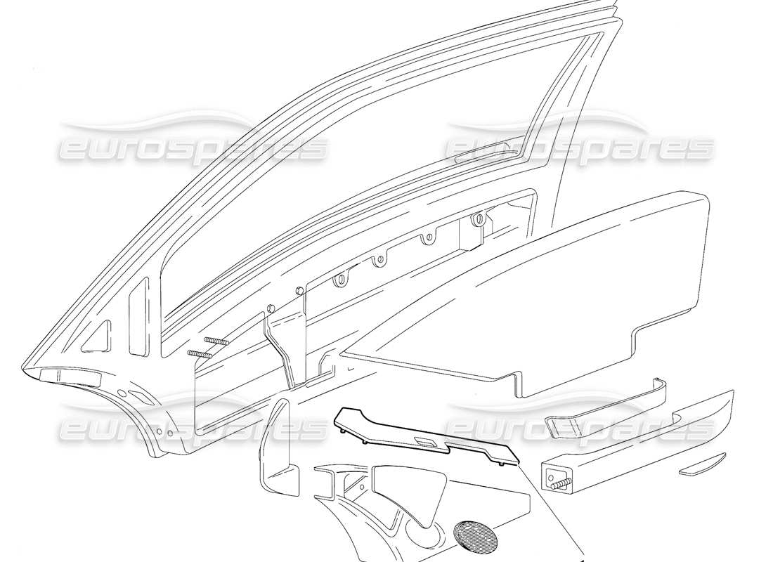 lamborghini diablo (1991) diagrama de piezas de puertas (válido para la versión gb: 1991 de octubre)