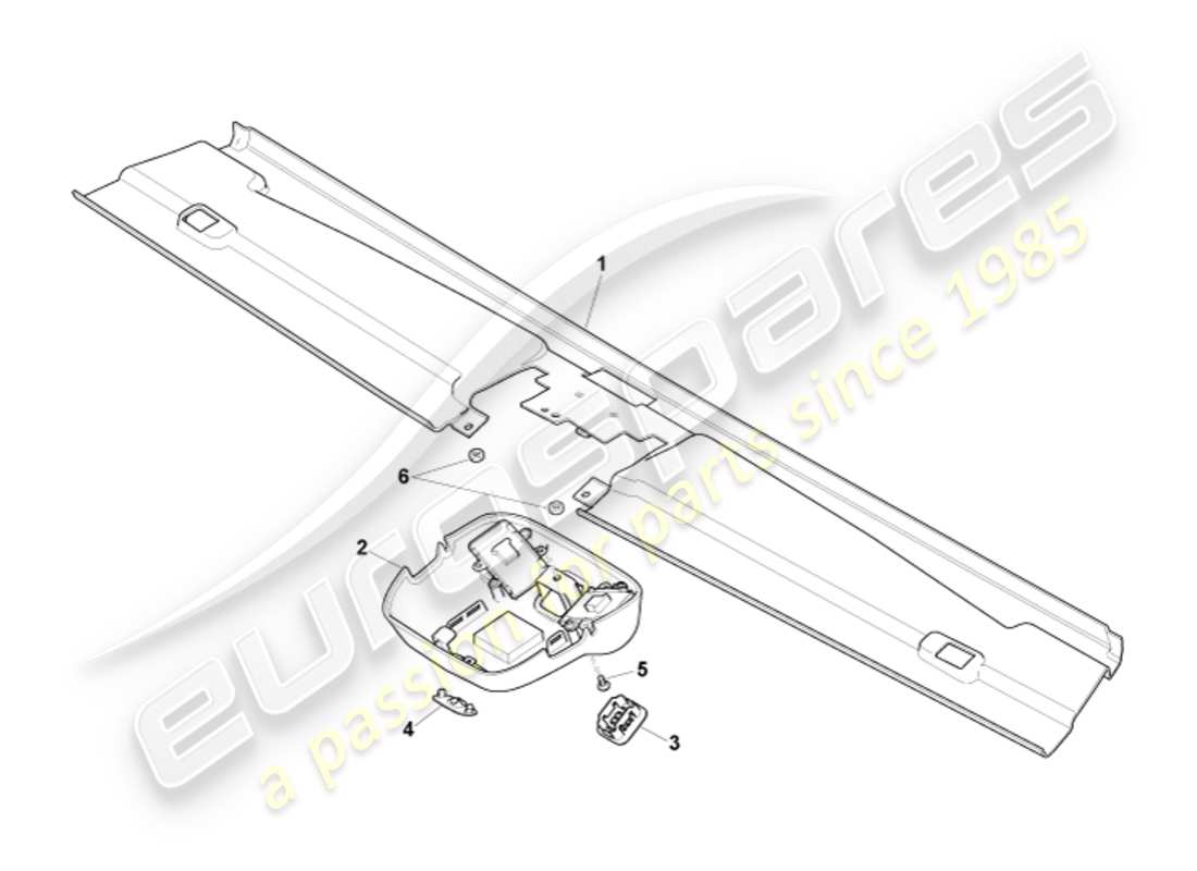 aston martin v8 vantage (2009) adorno de cabecera, diagrama de piezas del roadster 09my