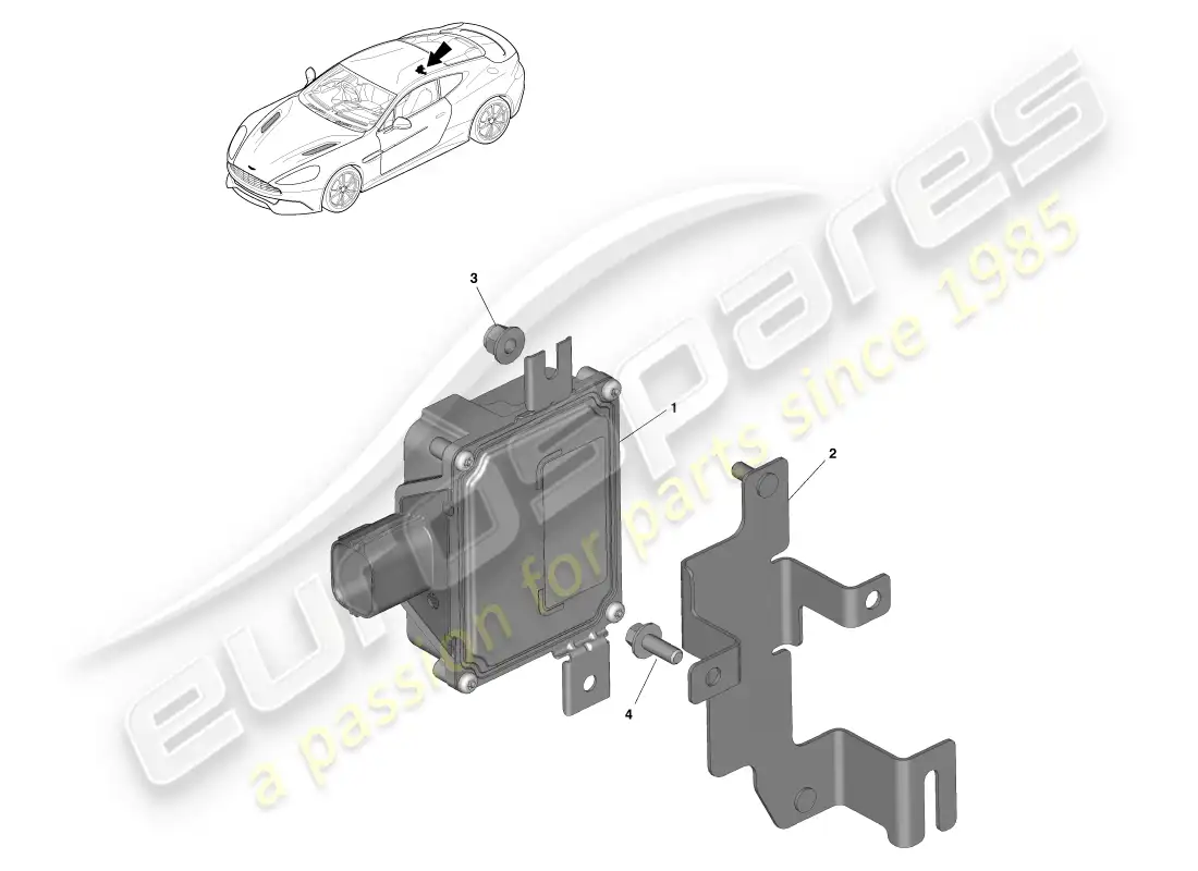 aston martin vanquish (2014) módulo de bomba de combustible diagrama de piezas